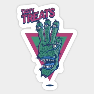 THREE FINGER MONSTER TASTY TREATS DESIGN T-shirt STICKERS CASES MUGS WALL ART NOTEBOOKS PILLOWS TOTES TAPESTRIES PINS MAGNETS MASKS T-Shirt Sticker